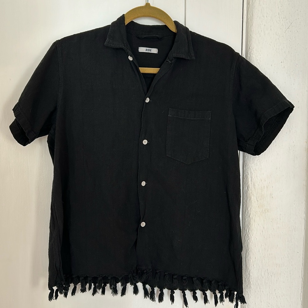 Bode Tassle Short Sleeve Buttondown